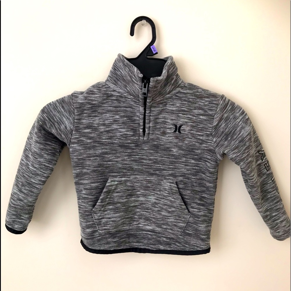 Hurley 2T fleece 1/4 zip-up pullover